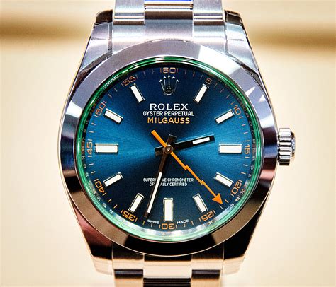 rolex milgauss blue resale value|rolex milgauss blue price.